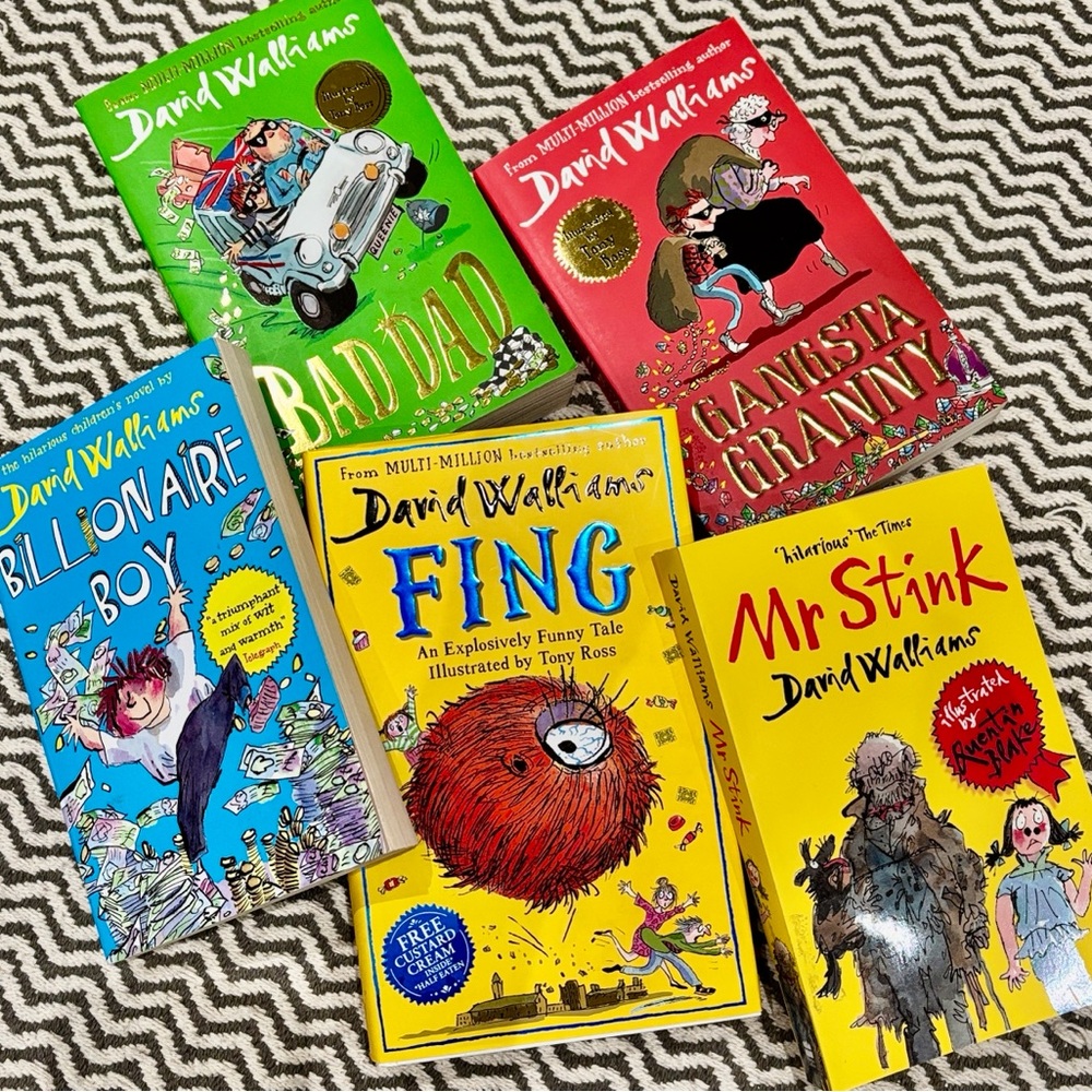 5 David Walliams Books: Fing, Gangsta Granny, Mr Stink, Bad Dad, Billionaire Boy
